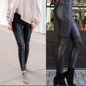Spanks Leather Moto Leggings M